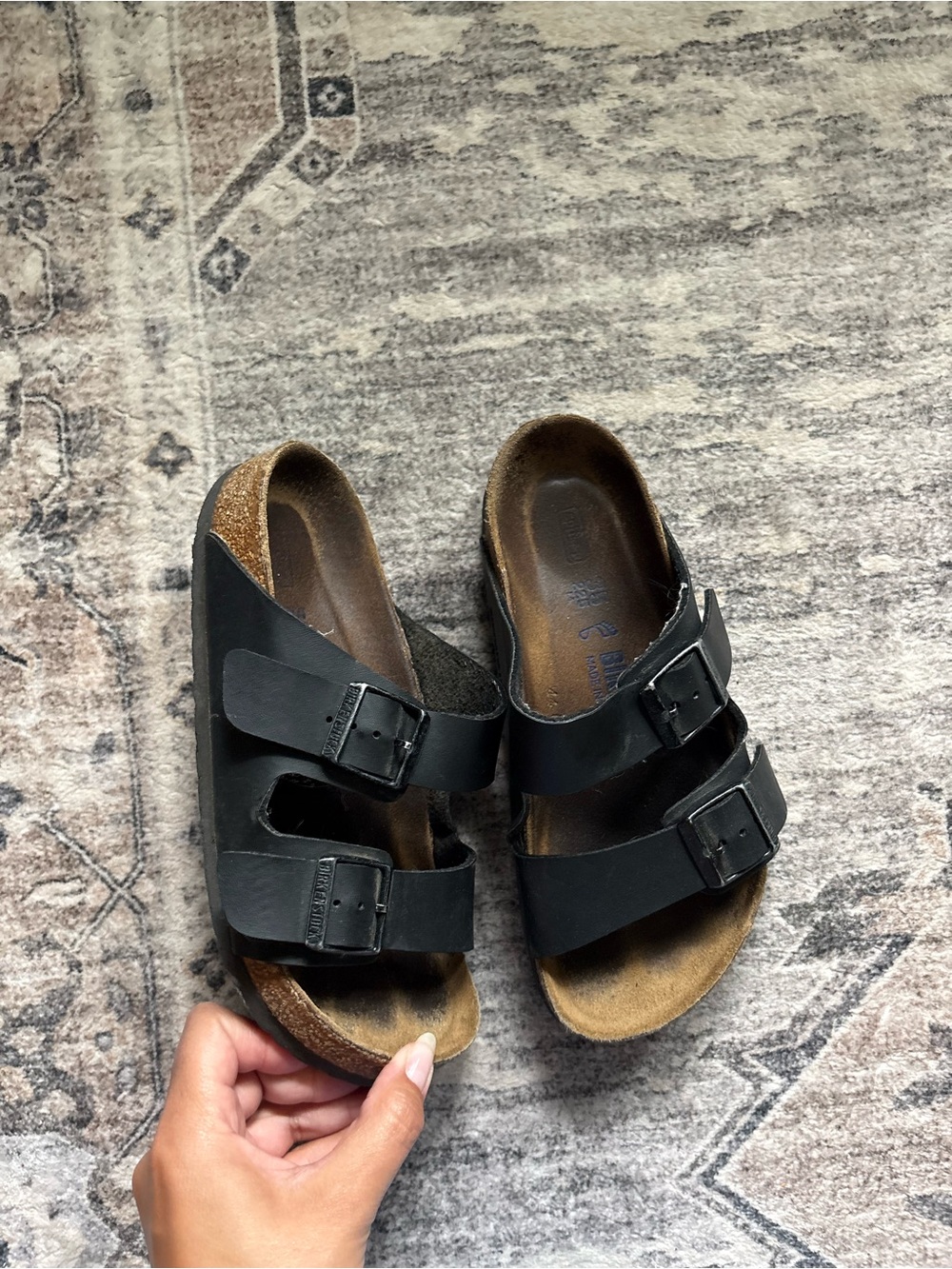 Birkenstock Arizona sandals size 35 in black leather - Picture 2 of 9
